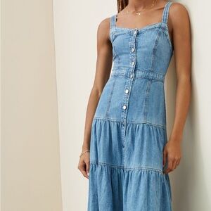NWT Blue Denim Button-Down Dress